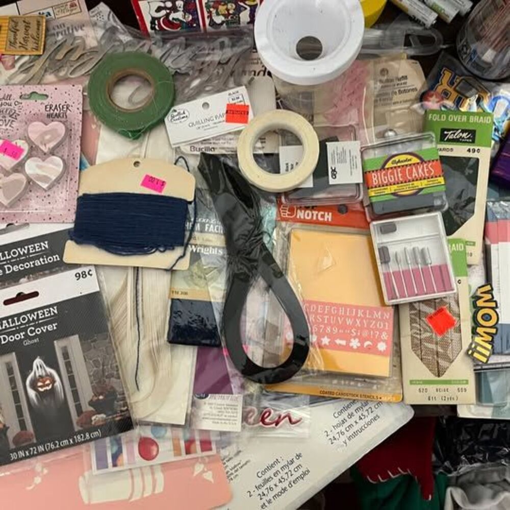 Mixed Craft and Sewing Supply Lot Craft Closet Clean Out